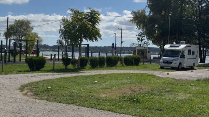 Area de autocaravanas en Boiro, Galicia
